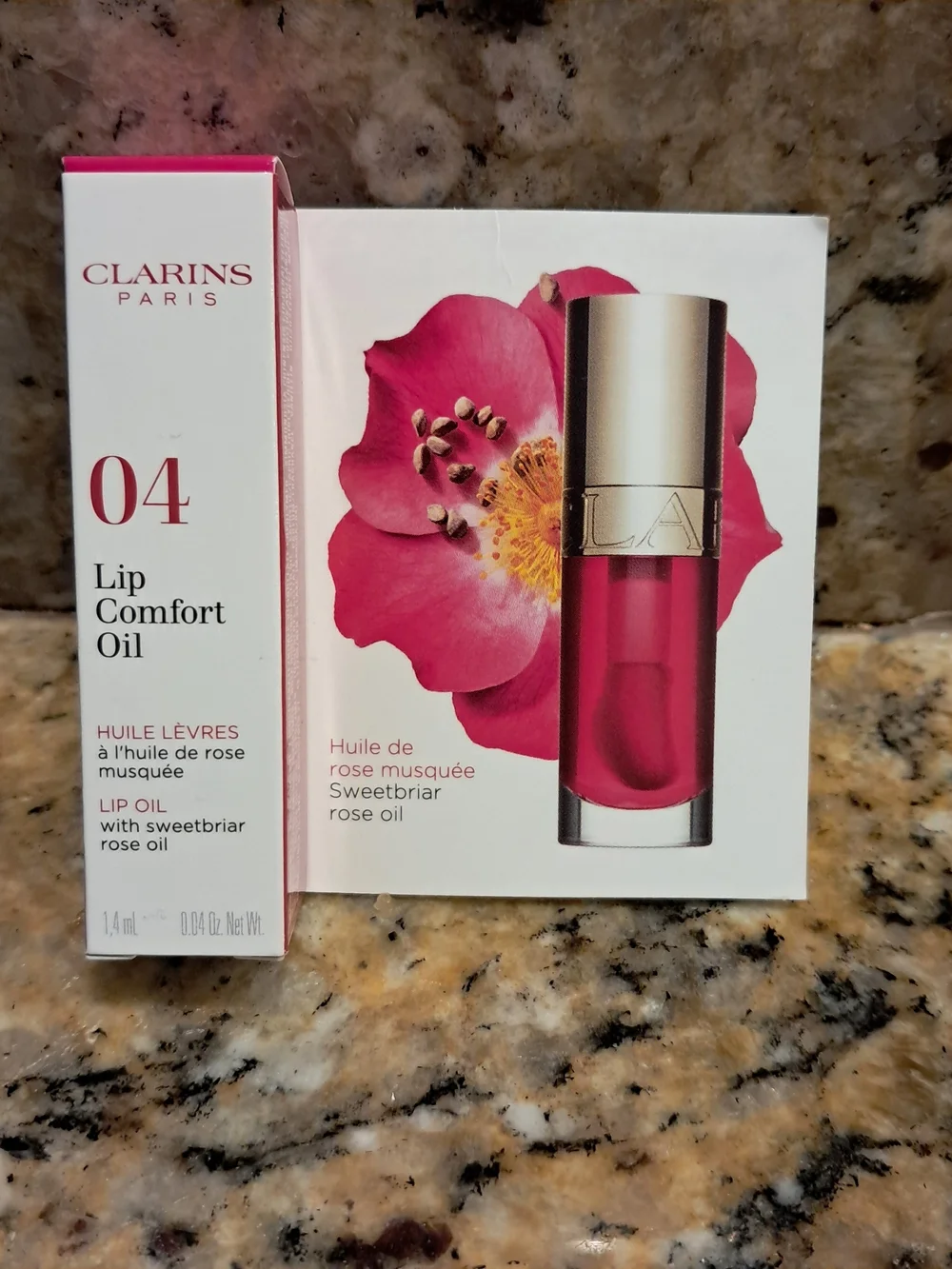 Clarins Lip Comfort Oil 04 Sweetbriar Rose - Rose Pink 1.4 ml